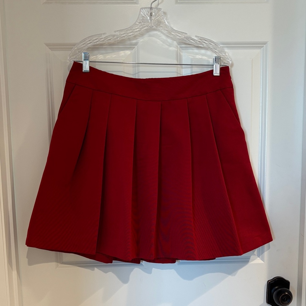 Ann Taylor Vibrant Red Mini Skirt